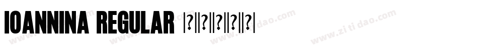 Ioannina Regular字体转换